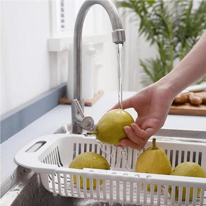 Dish Drying Rack Retractable Drain Basket Sink Organizers