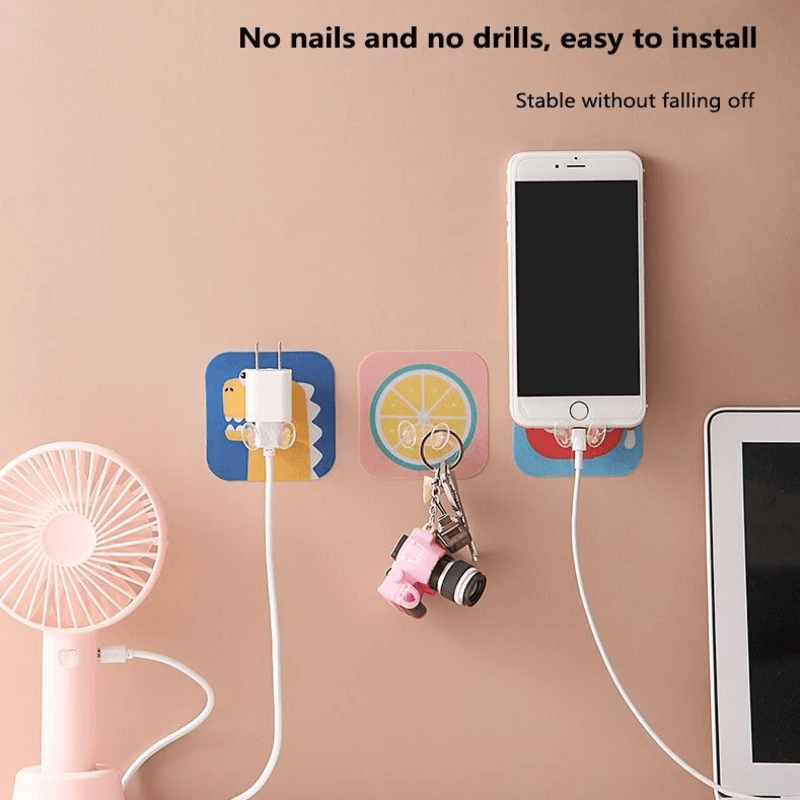 Wall mounted sticky hooks for power plugs – 1pcs