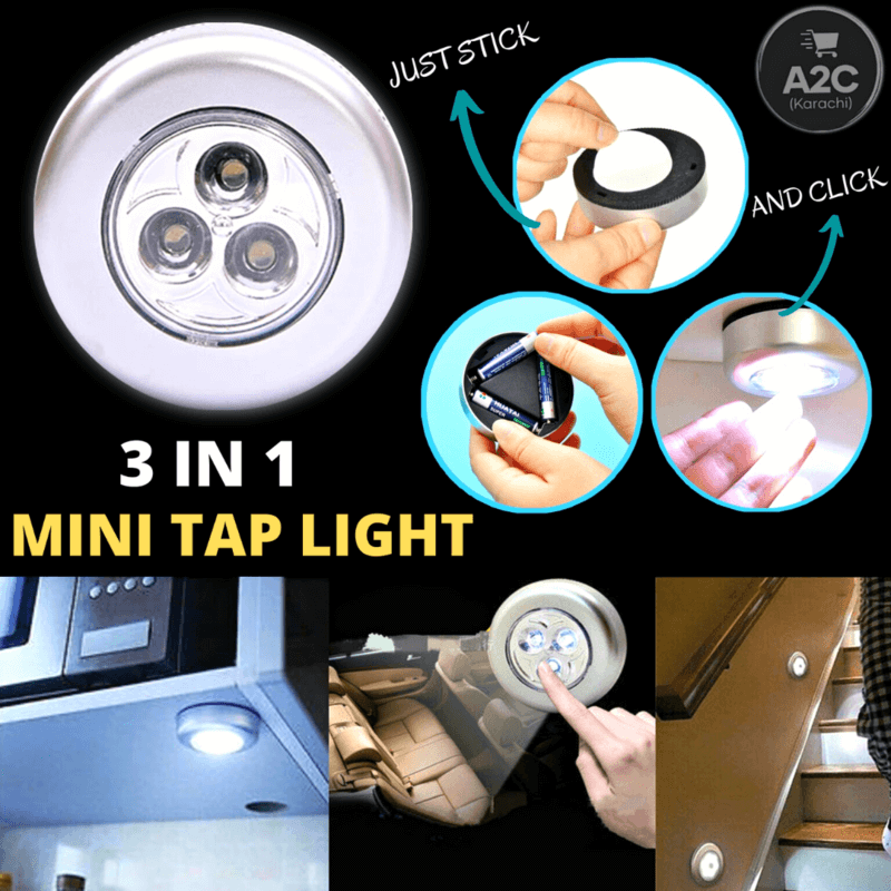 Self stick touch lamp led tap light