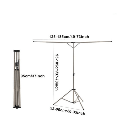 Stainless steel collapsible cloth drying rack tripod