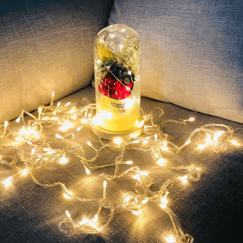 Led night light artificial rose string light