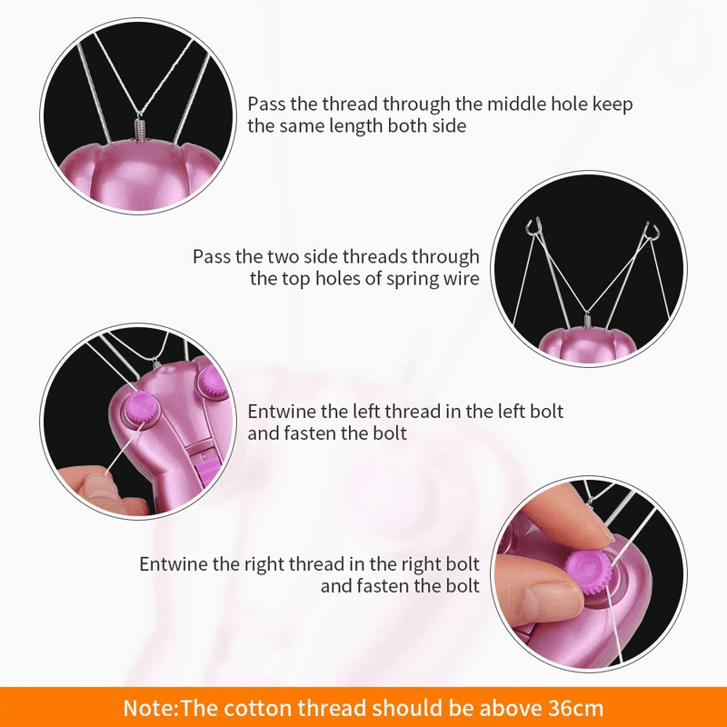 Facial hair remover electric threading tool