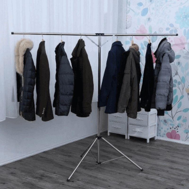 Stainless steel collapsible cloth drying rack tripod