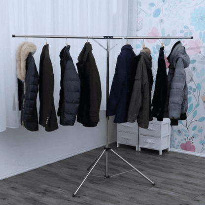 Stainless steel collapsible cloth drying rack tripod