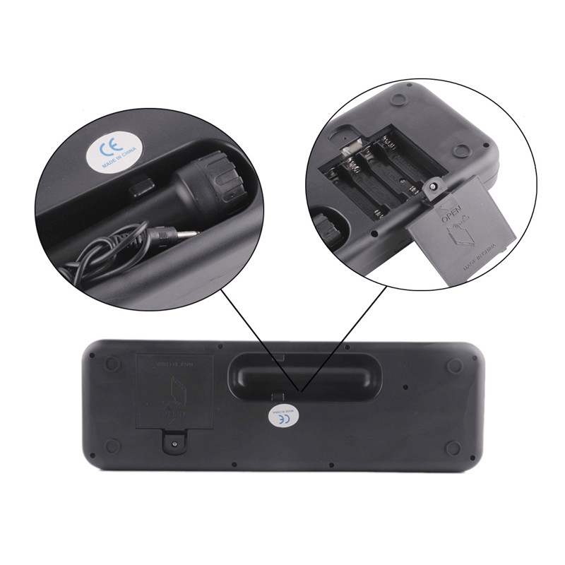 Mini electric piano keyboard with microphone