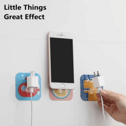 Wall mounted sticky hooks for power plugs – 1pcs