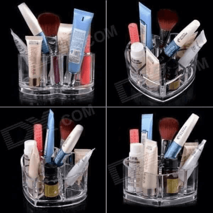 Heart shape acrylic makeup cosmetic organizer
