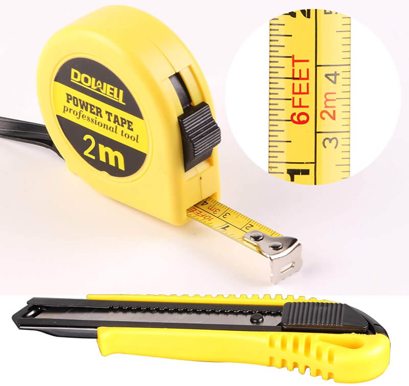 9 piece set home repair tool box kit