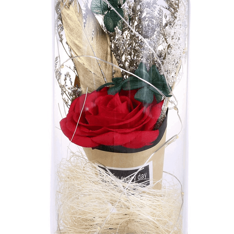 Led night light artificial rose string light