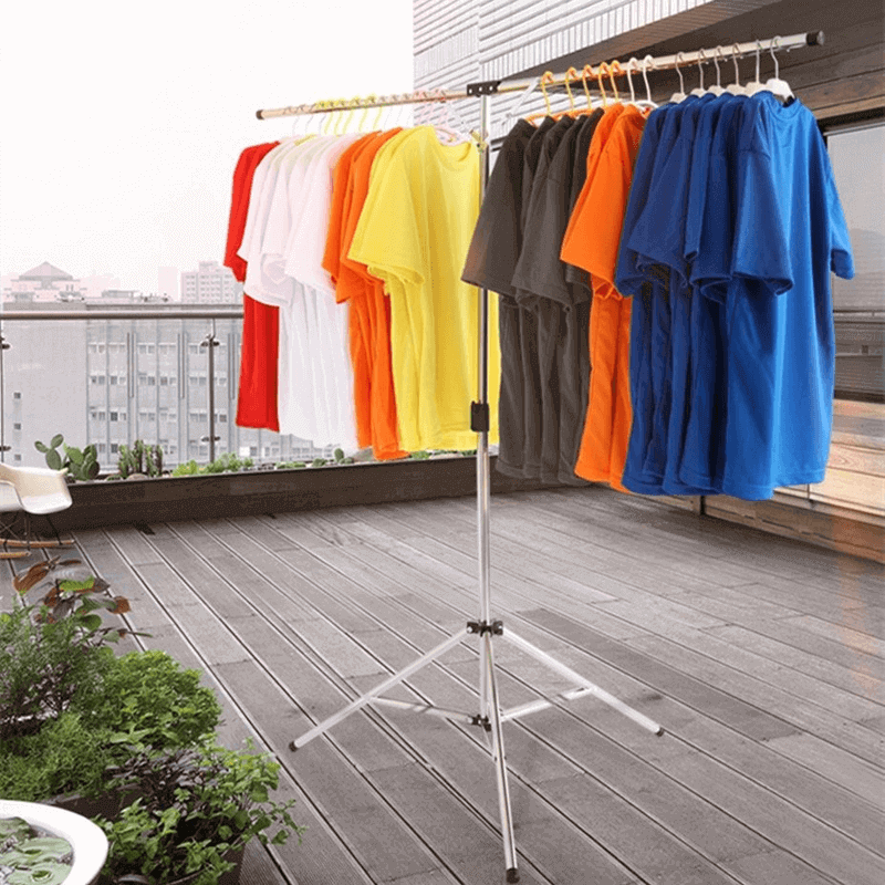 Stainless steel collapsible cloth drying rack tripod