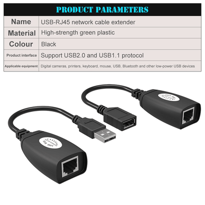 Usb over rj45 usb rj45 extender set