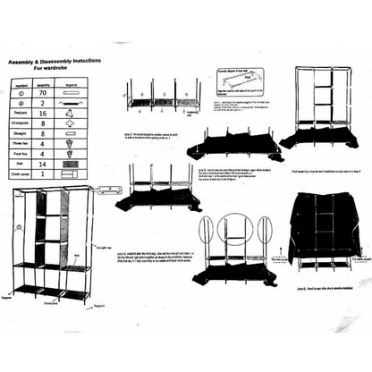 3 layer storage wardrobe foldable shelf rack m 88130