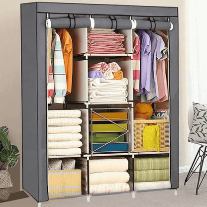 3 layer storage wardrobe foldable shelf rack m 88130