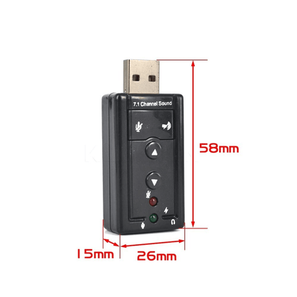 Mini external usb sound card 7.1 ch 3d audio adapter