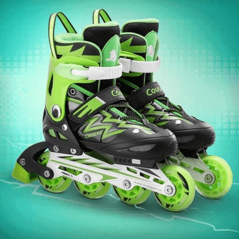 Adjustable children four-wheel roller skater skate shoes