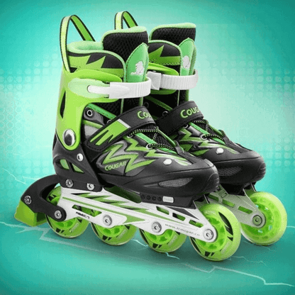 Adjustable children four-wheel roller skater skate shoes