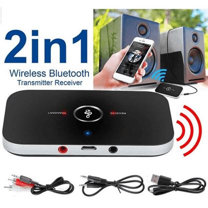 2 in 1 ports stereo bluetooth transmitter and receiver