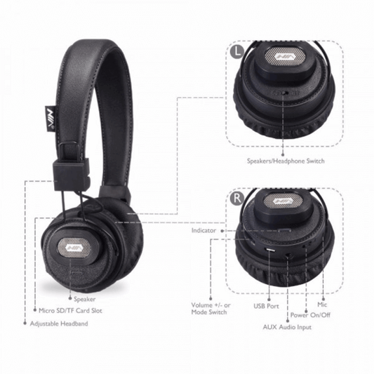Nia x5sp bluetooth wireless headphone+speaker
