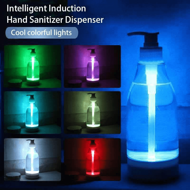 Led colorful induction hand sanitizer dispenser