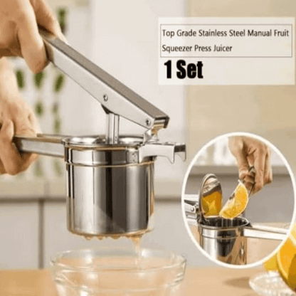 Stainless steel manual fruit juicer