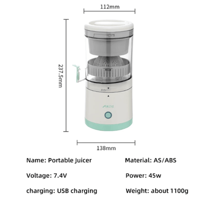 Wireless electric juicer fruit extractor