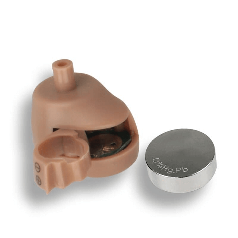Invisible in-ear hearing aid sound amplifier