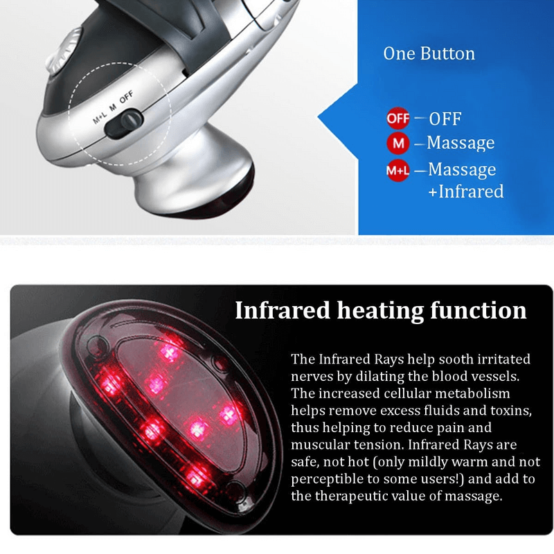 Electric handheld body massager infrared