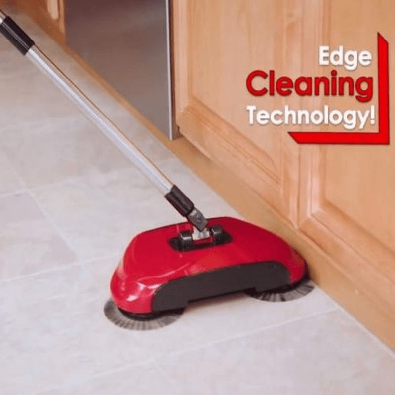 Cordless hard floor manual roto sweeper