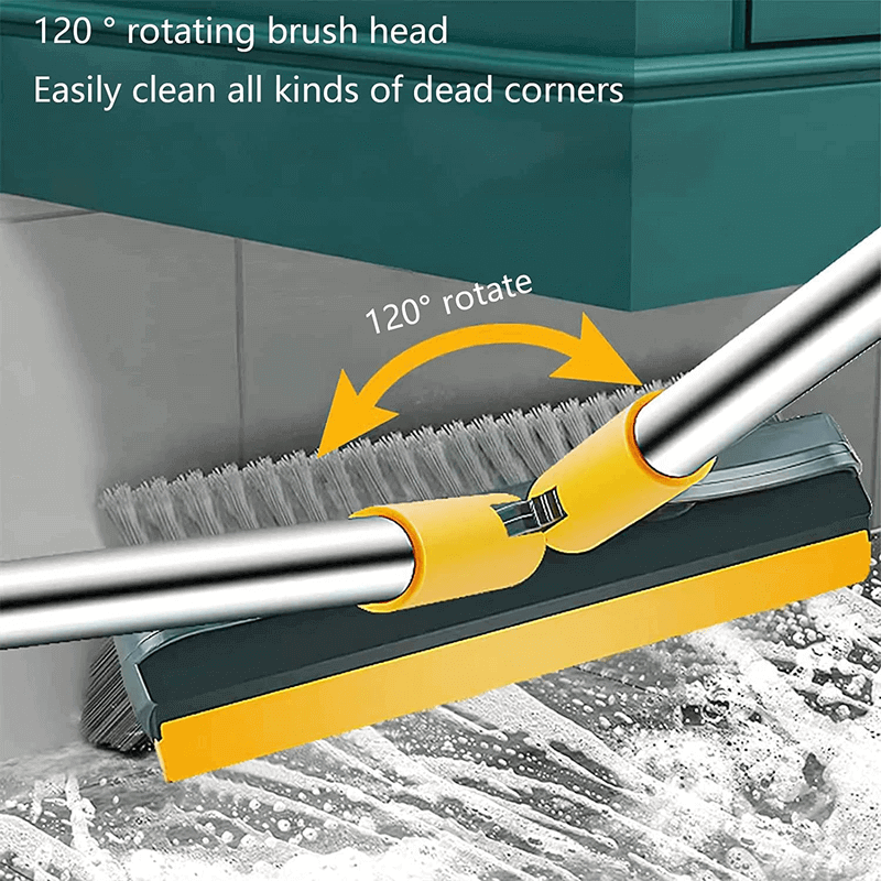 3 in 1 floor scrub brush with squeegee