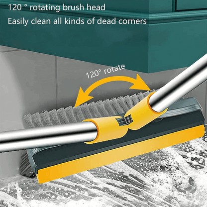 3 in 1 floor scrub brush with squeegee