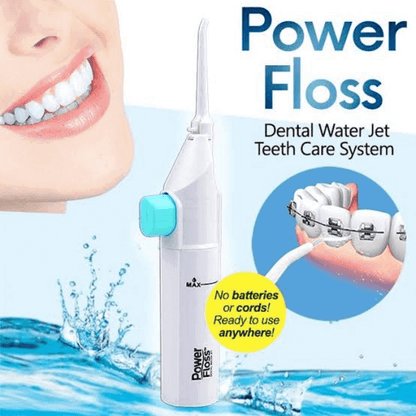 Power floss - air powered dental water jet