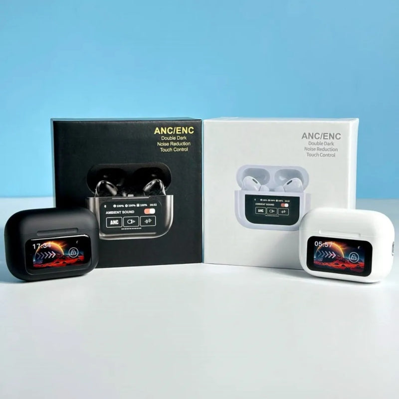 Wireless earbuds with bluetooth 5.0, lcd display