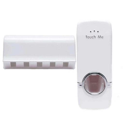 Tooth paste dispenser with tooth paste holder