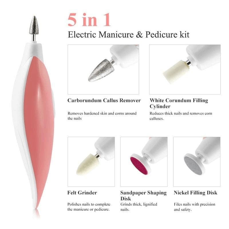 5 in 1 nail art kit- manicure pedicure kit