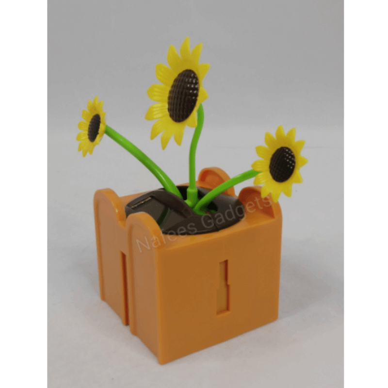 Solar dancing sun flower for car decoration