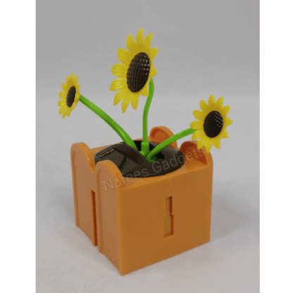 Solar dancing sun flower for car decoration