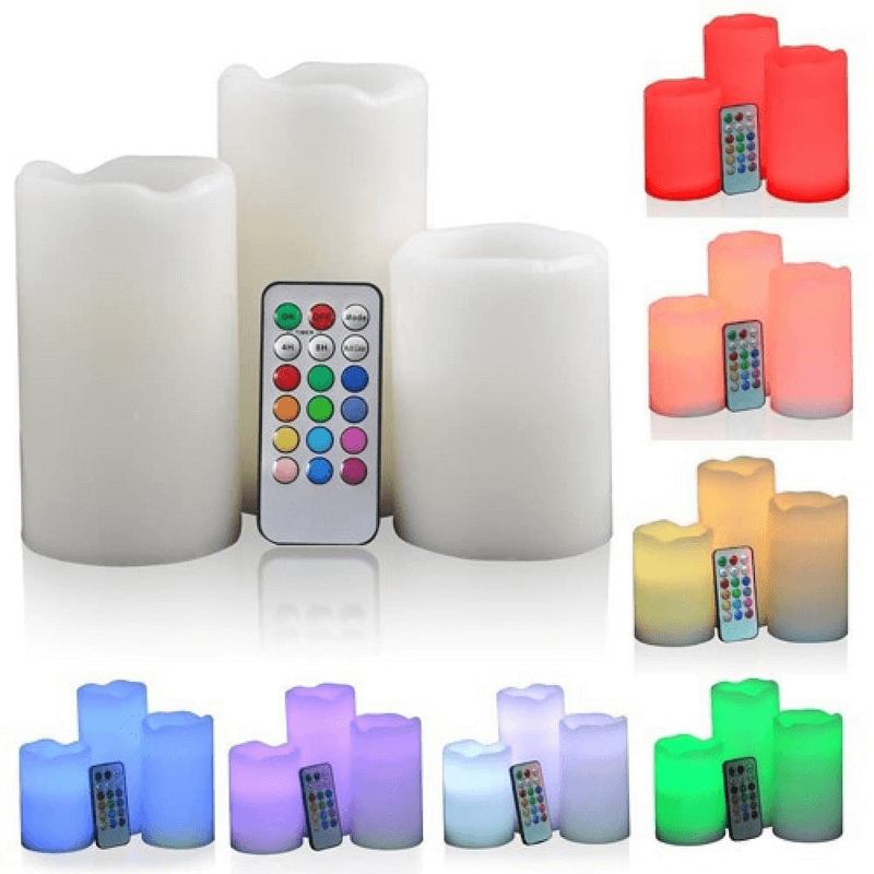 Simulation led candles color changing 