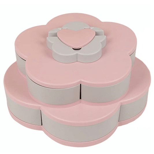  double-layer flower snacks container with mobile holder