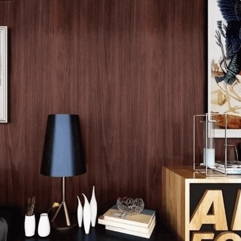 Pack of 2 wooden sheet pvc waterproof vinyl wallpaper 60x200cm