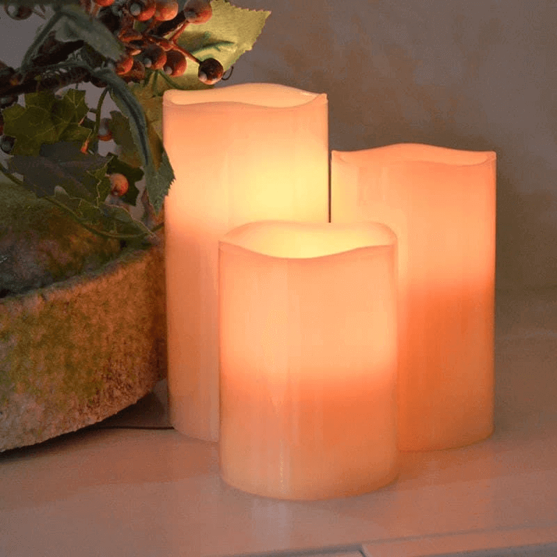 Simulation led candles color changing