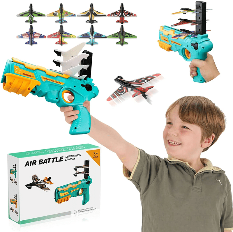 Funblast airplane launcher gun toy