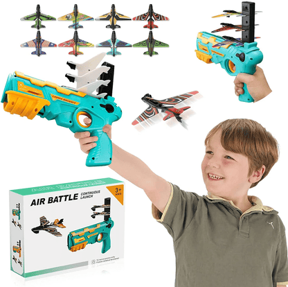 Funblast airplane launcher gun toy