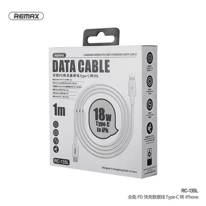Remax fast-charging type-c to lightning data cable rc-135l