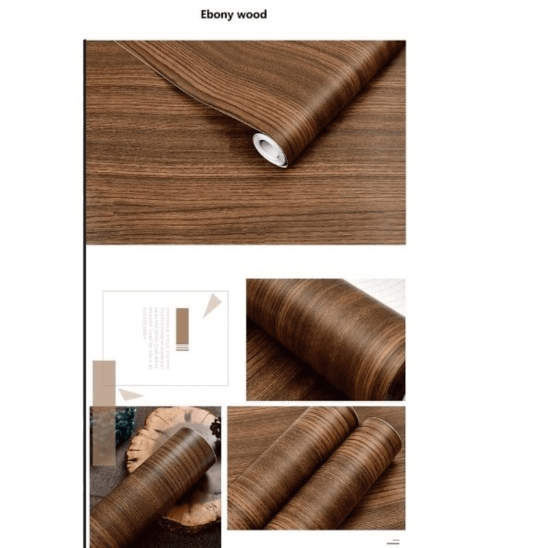 Pack of 2 wooden sheet pvc waterproof vinyl wallpaper 60x200cm
