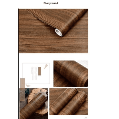 Pack of 2 wooden sheet pvc waterproof vinyl wallpaper 60x200cm