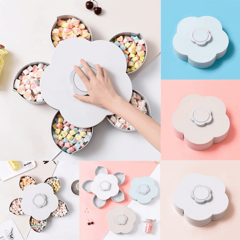 double-layer flower snacks container with mobile holder