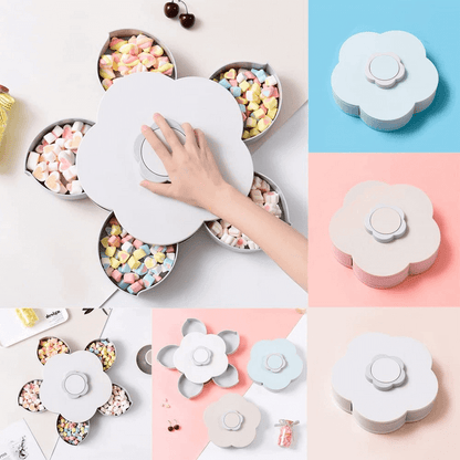 double-layer flower snacks container with mobile holder