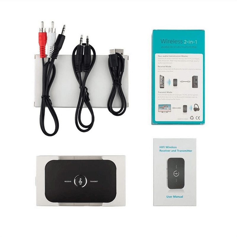 2 in 1 ports stereo bluetooth transmitter and receiver