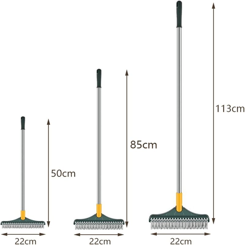 3 in 1 floor scrub brush with squeegee