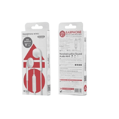 Remax y12 wired stereo handfree 3.5mm